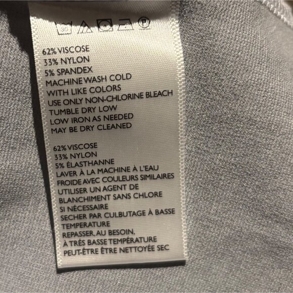 Free People Beach Womens Gray Short Sleeve Mock Neck Dress Size L - Picture 6 of 7